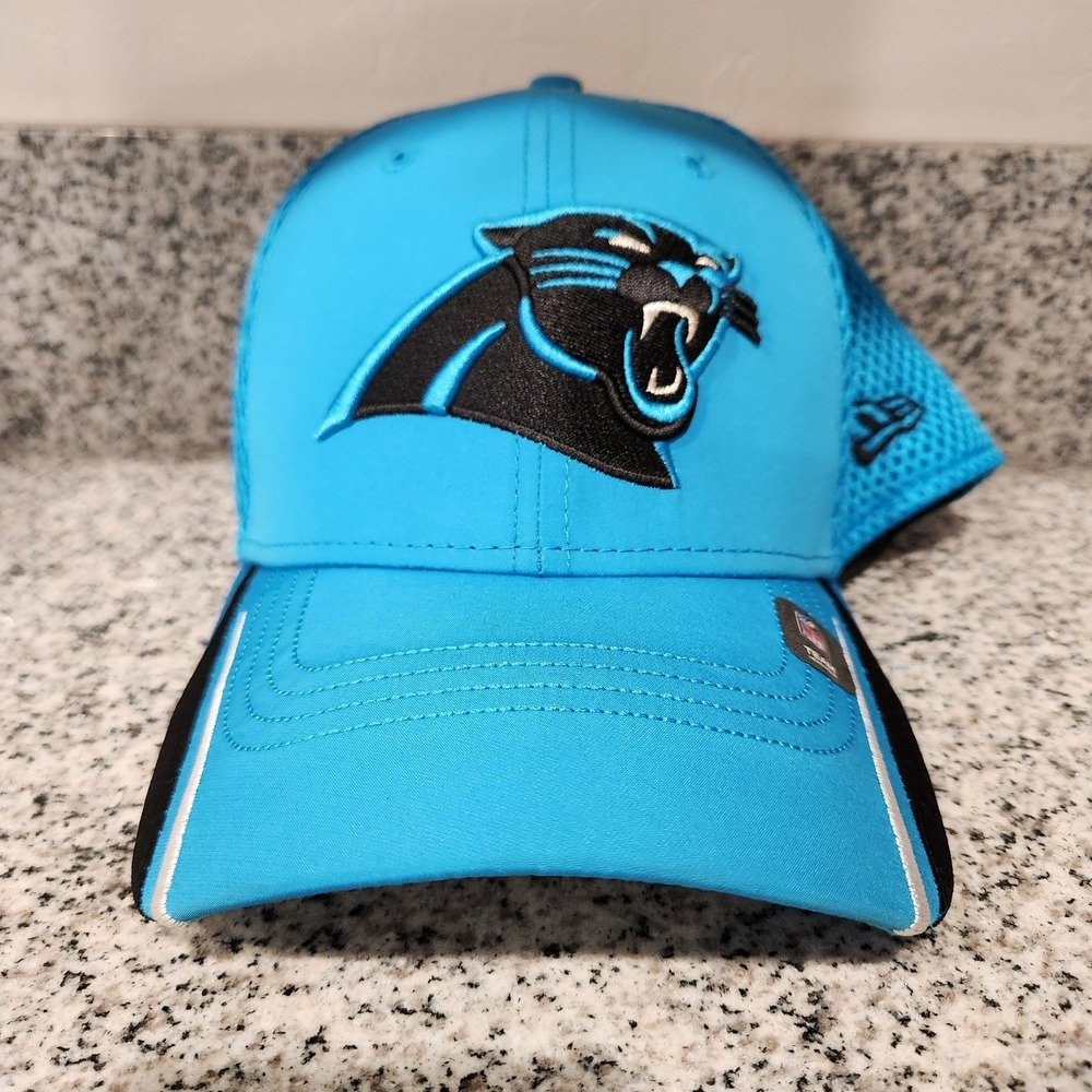 Carolina Panthers New Era NFL Blue Fitted Hat Cap Mens Size M/L